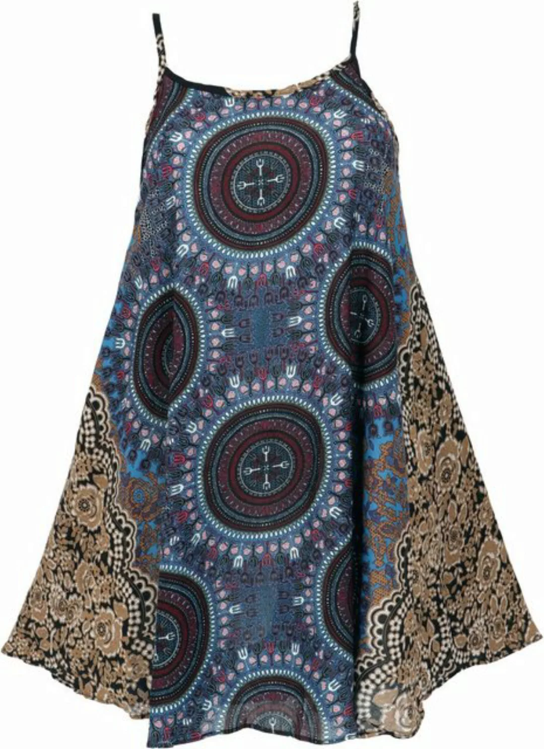 Guru-Shop Midikleid Boho Dashiki Minikleid, Trägerkleid,.. alternative Bekl günstig online kaufen