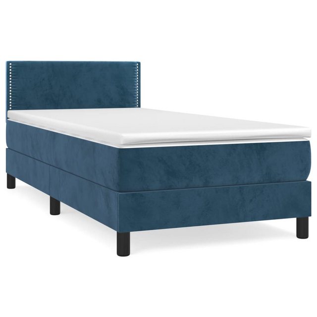 vidaXL Boxspringbett Bett Boxspringbett mit Matratze Samt (100x 200 cm, Bla günstig online kaufen