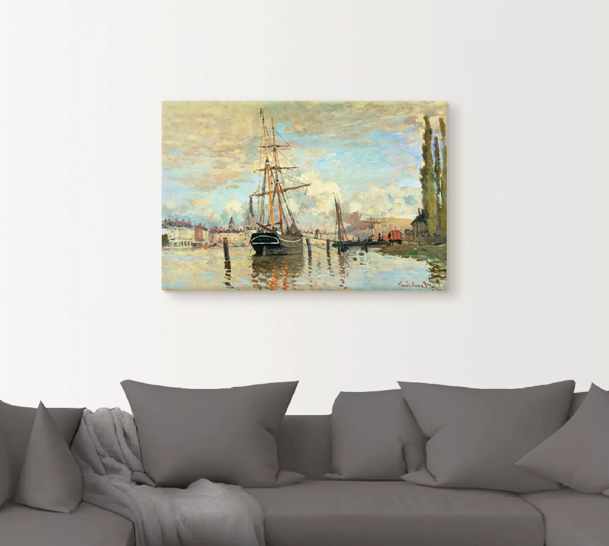 Artland Wandbild "Die Seine in Rouen. 1874.", Boote & Schiffe, (1 St.), als günstig online kaufen