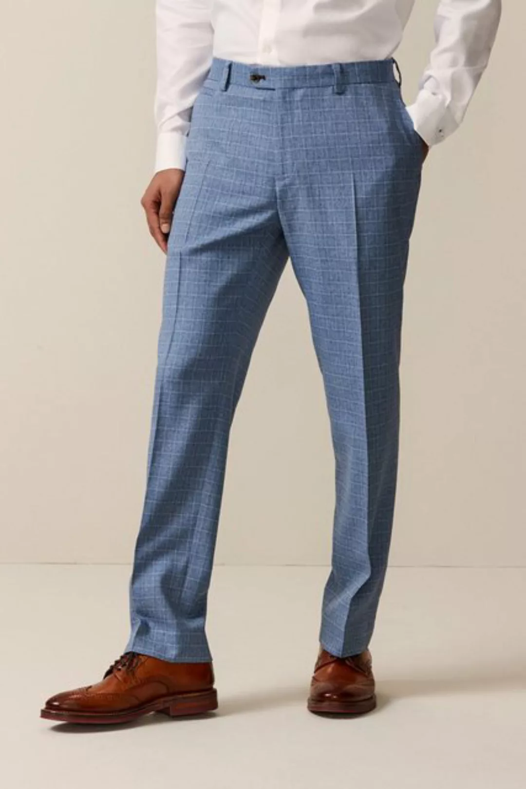Next Anzughose Tailored Fit Anzughose mit Karos (1-tlg) günstig online kaufen
