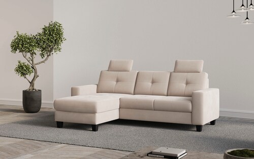 Places of Style Ecksofa »Varese«, wahlweise mit Bettfunktion und Bettkasten günstig online kaufen