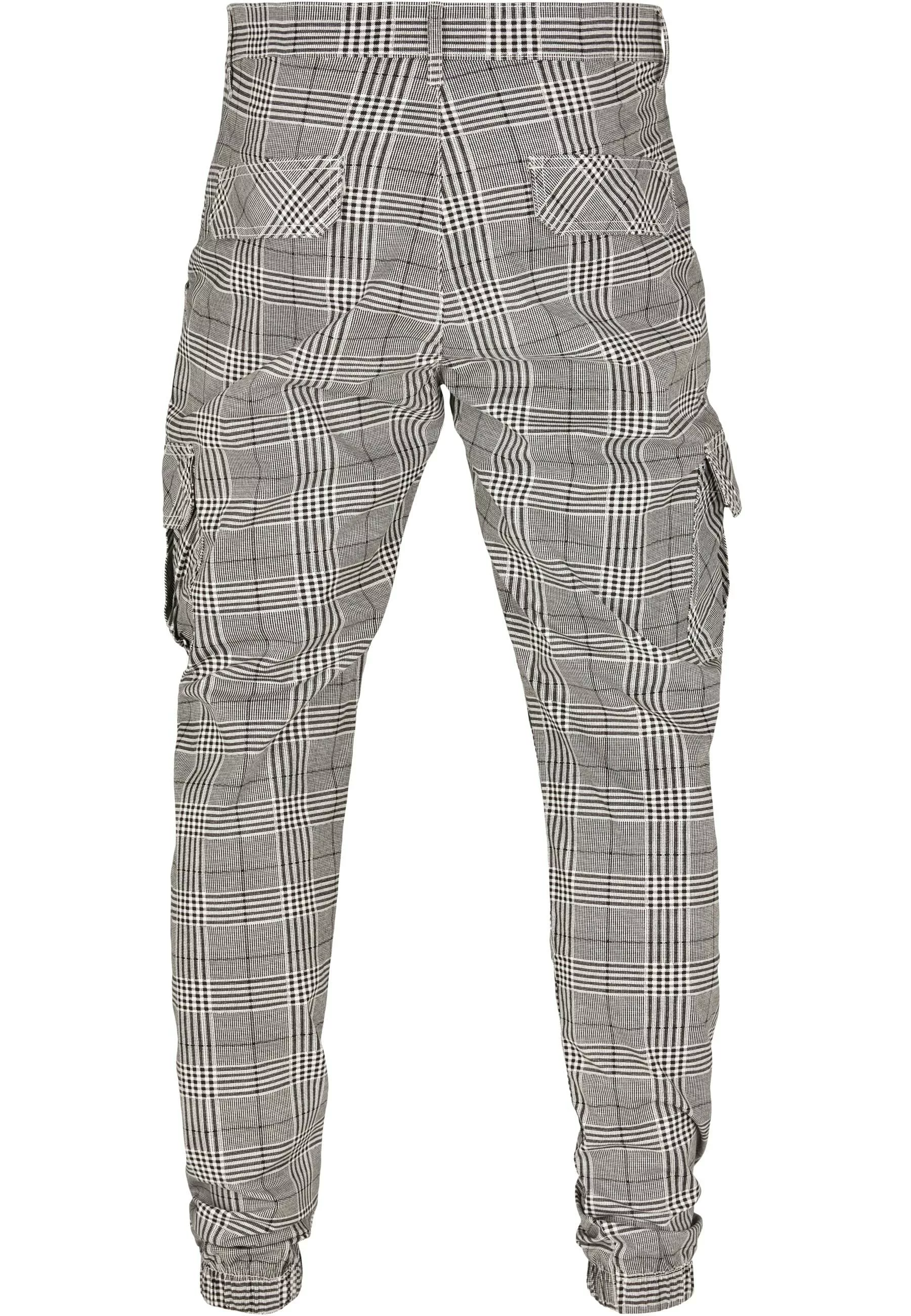 URBAN CLASSICS Cargohose "Urban Classics Herren AOP Glencheck Cargo Jog Pan günstig online kaufen