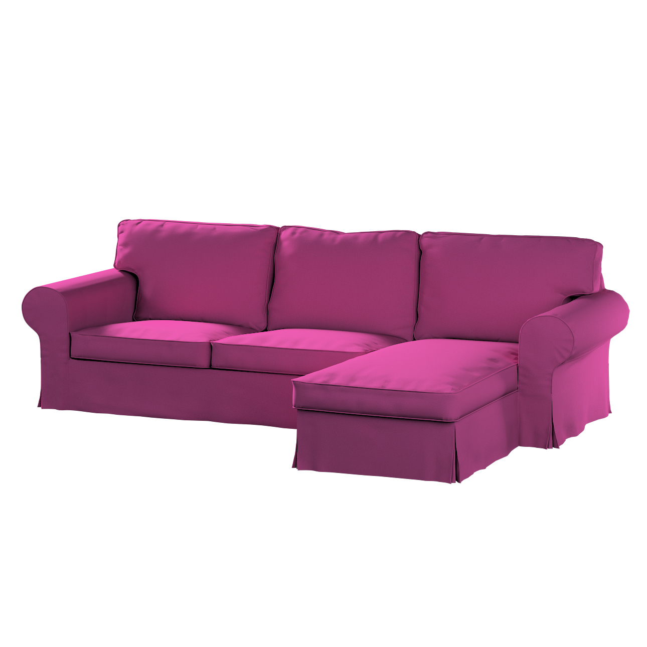 Bezug für Ektorp 2-Sitzer Sofa mit Recamiere, amarant, Ektorp 2-Sitzer Sofa günstig online kaufen