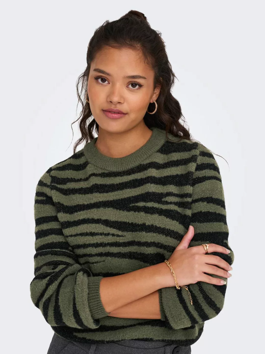 JACQUELINE de YONG Strickpullover Strickpullover Weich Warm Rundhals Langar günstig online kaufen