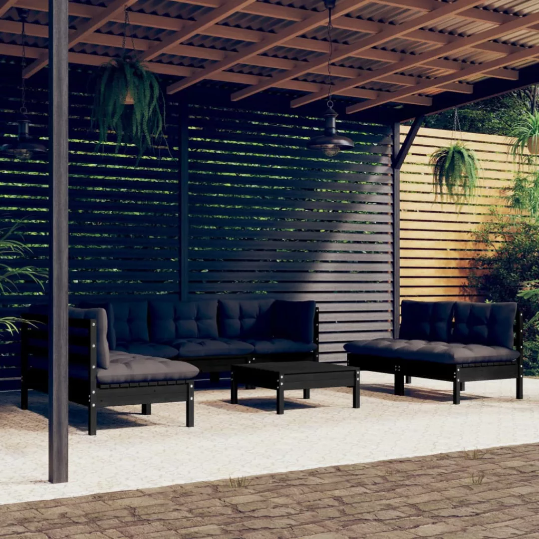 8-tlg. Garten-lounge-set Mit Kissen Massivholz Kiefer günstig online kaufen