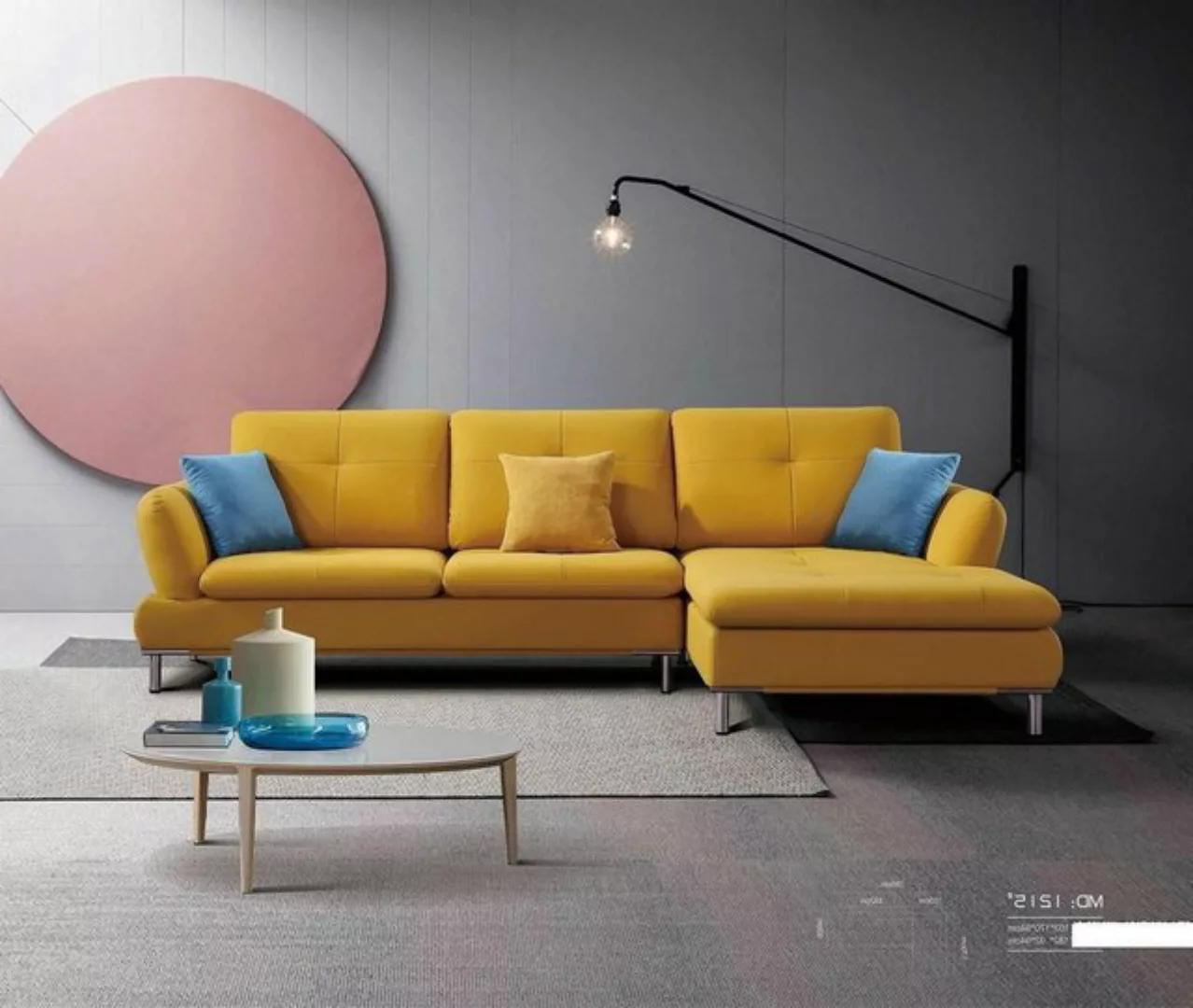 Xlmoebel Ecksofa Ecksofa Ledercouch Designer-Wohnlandschaft mit Polstern un günstig online kaufen