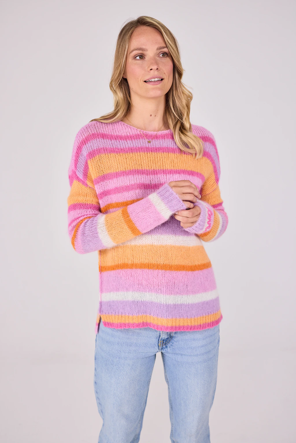 Lieblingsstück Strickpullover "AnnikaL", mit Multiringel & Stickerei auf de günstig online kaufen