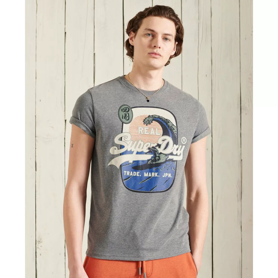 Superdry Vintage Logo Itago 220 Kurzarm T-shirt XL Dark Marl günstig online kaufen
