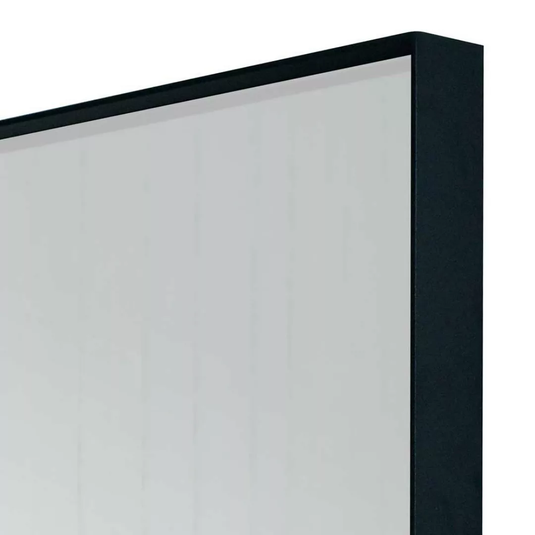 Stahl Wandspiegel in Schwarz 60 cm breit günstig online kaufen