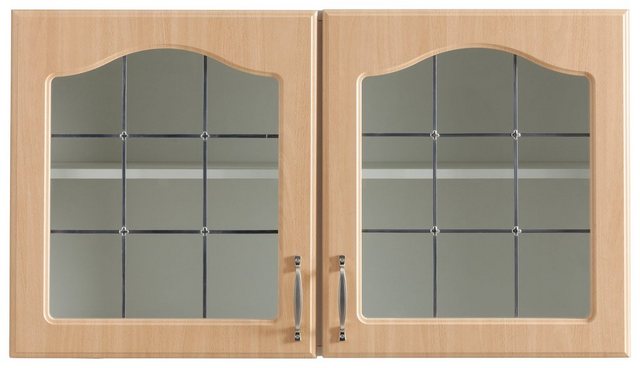 wiho Küchen Glashängeschrank "Linz", 100 cm breit, mit 2 Glastüren günstig online kaufen