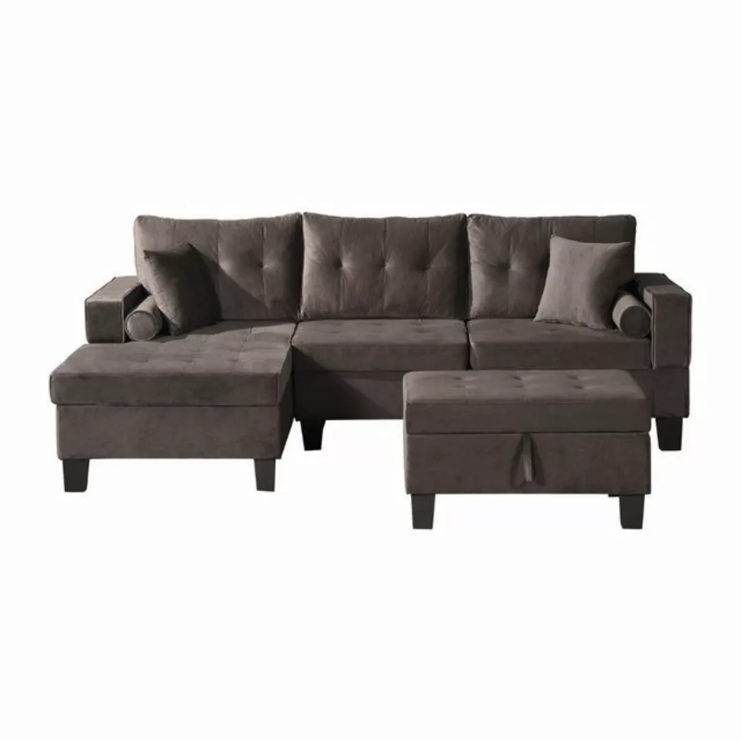 HOME DELUXE Ecksofa Sofa ROM, 242,6 x 154,3 x 90,8 cm 3 Teile, Eckteil link günstig online kaufen