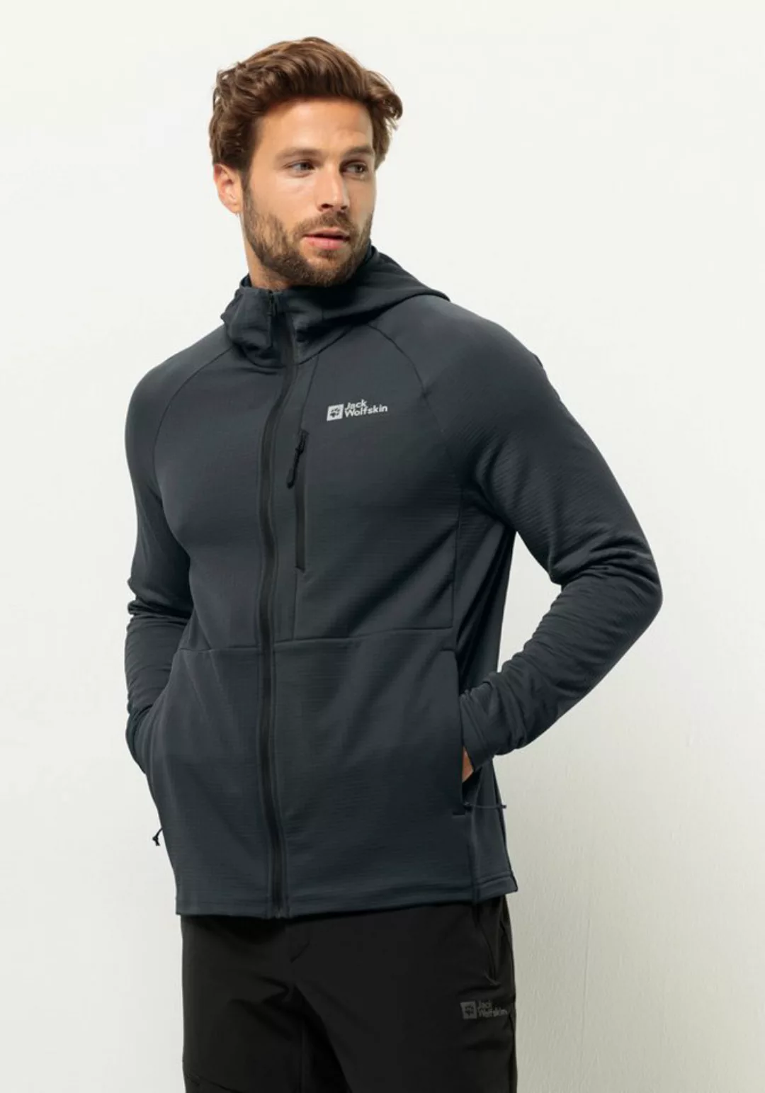 Jack Wolfskin Fleecejacke KOLBENBERG HOODED FZ M günstig online kaufen