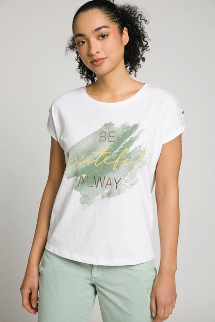 Gina Laura Rundhalsshirt T-Shirt Statement Rundhals ärmellos günstig online kaufen