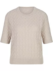 Rundhals-Pullover Peter Hahn Cashmere beige günstig online kaufen