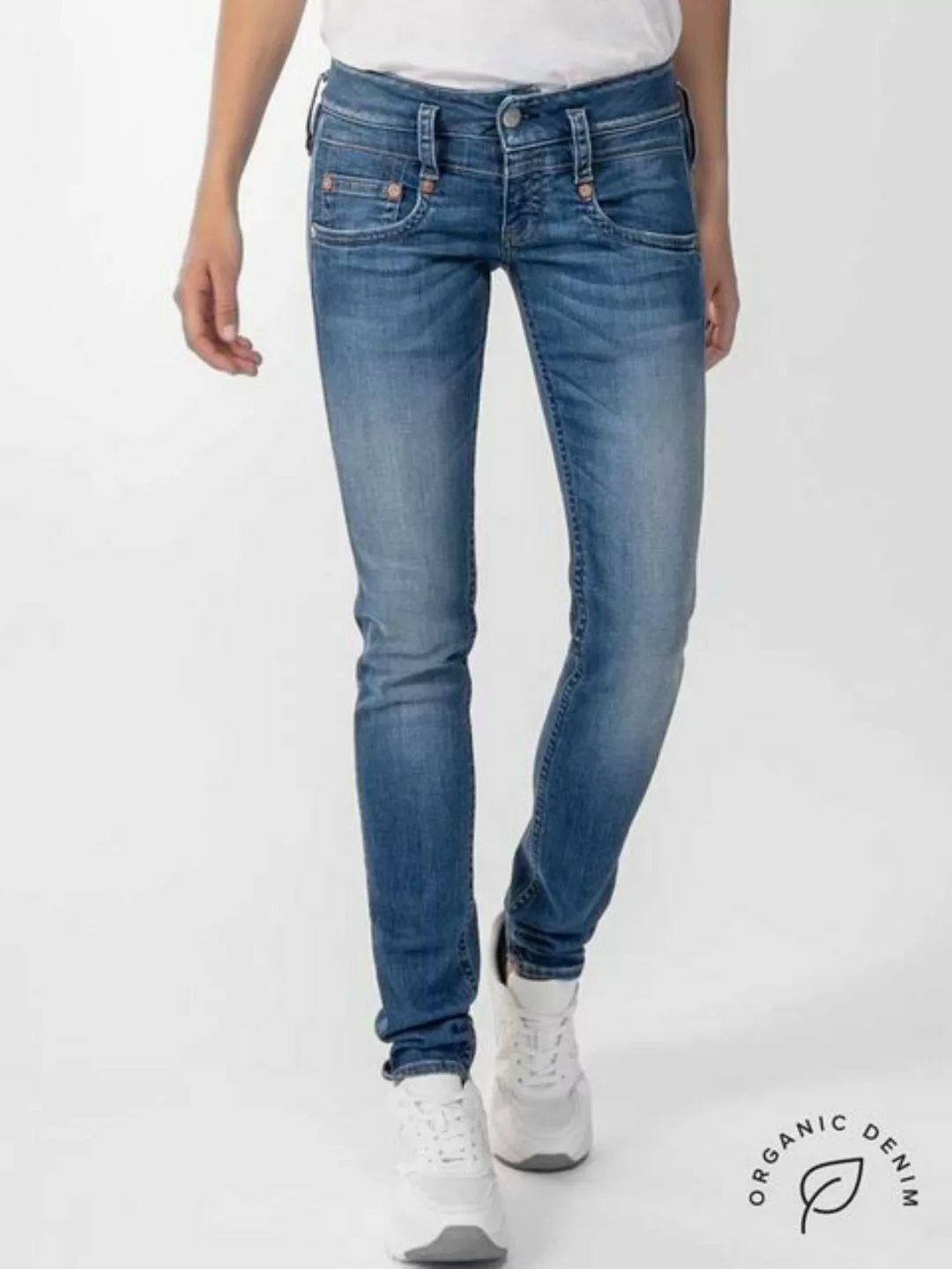 Herrlicher Stretch-Jeans PITCH Slim 5303 Organic Powerstretch Röhrenjeans günstig online kaufen