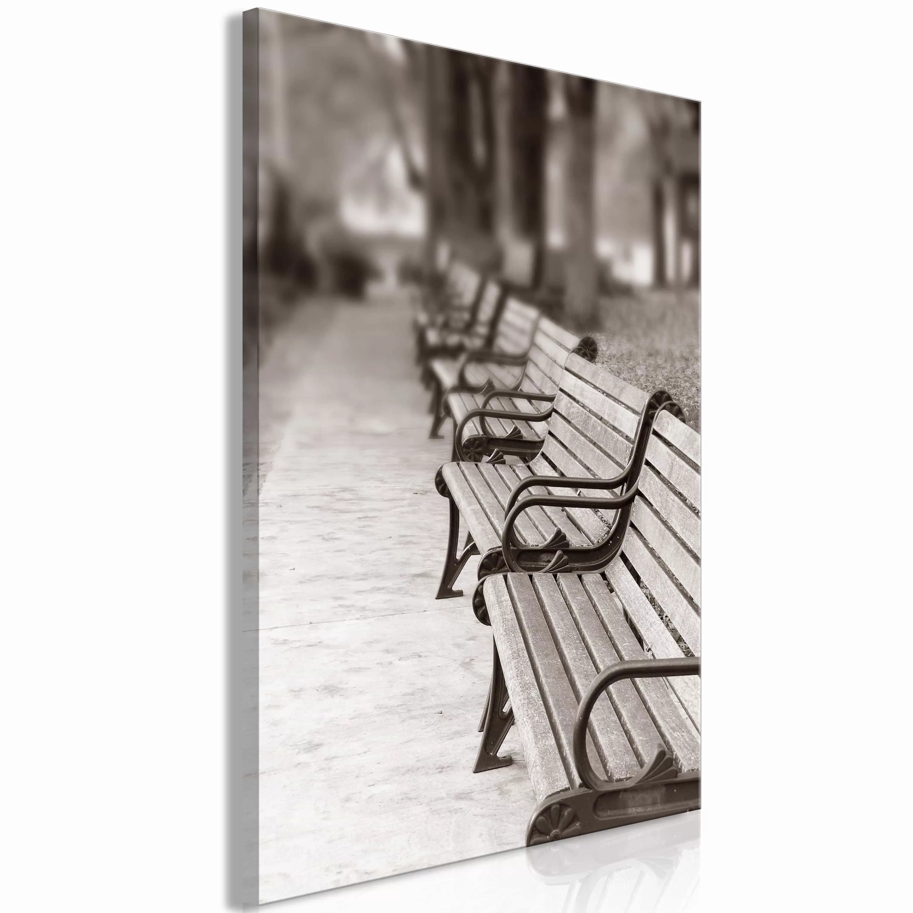 Wandbild - Park Benches (1 Part) Vertical günstig online kaufen