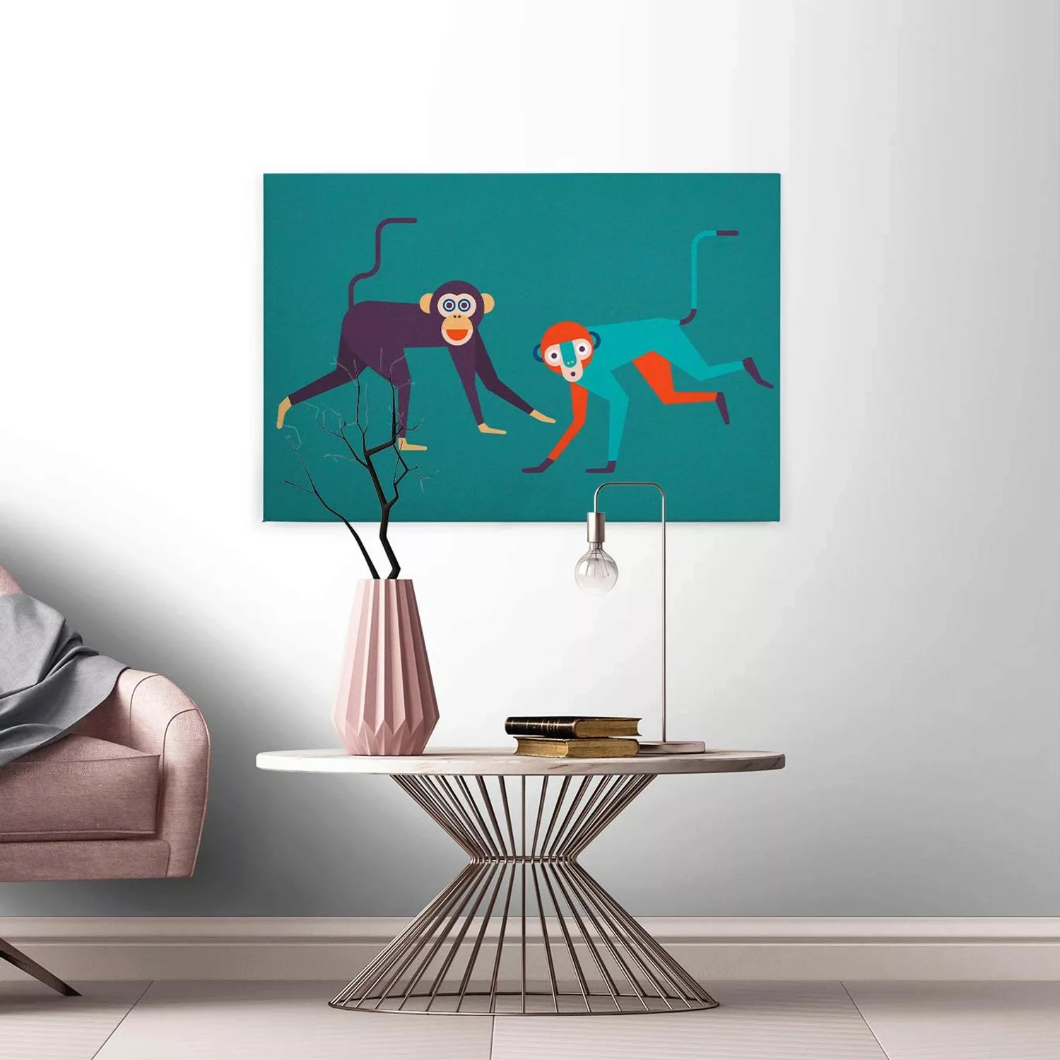 A.S. Création Leinwandbild "monkey business", Tiere, (1 St.), Keilrahmen Bi günstig online kaufen