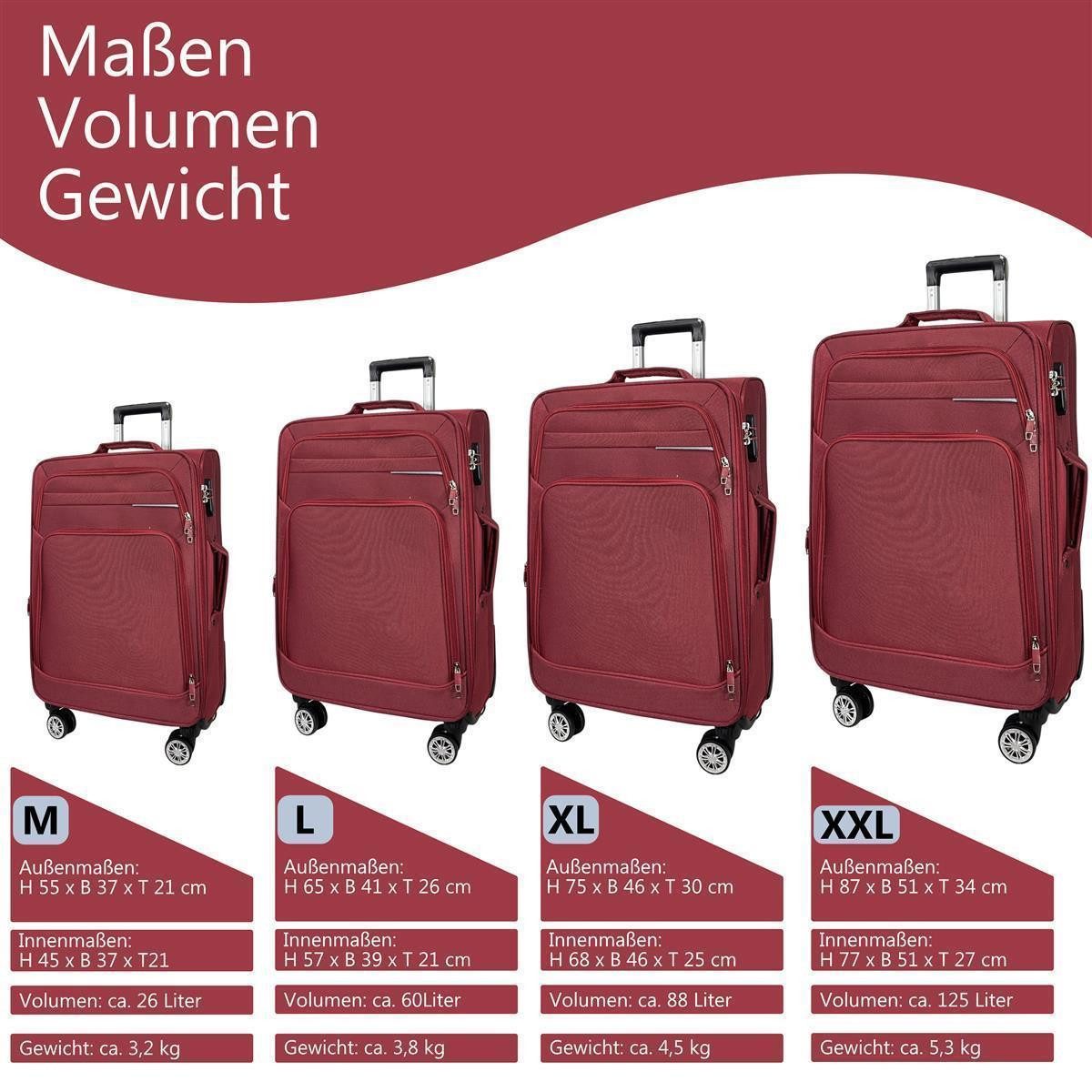 MTB Koffer Stoffkoffer 4-Rollen Trolley Koffer günstig online kaufen