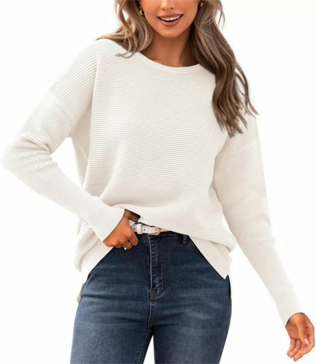 AFAZ New Trading UG Langarmshirt Lässiger Damen-Herbstpullover mit langen Ä günstig online kaufen