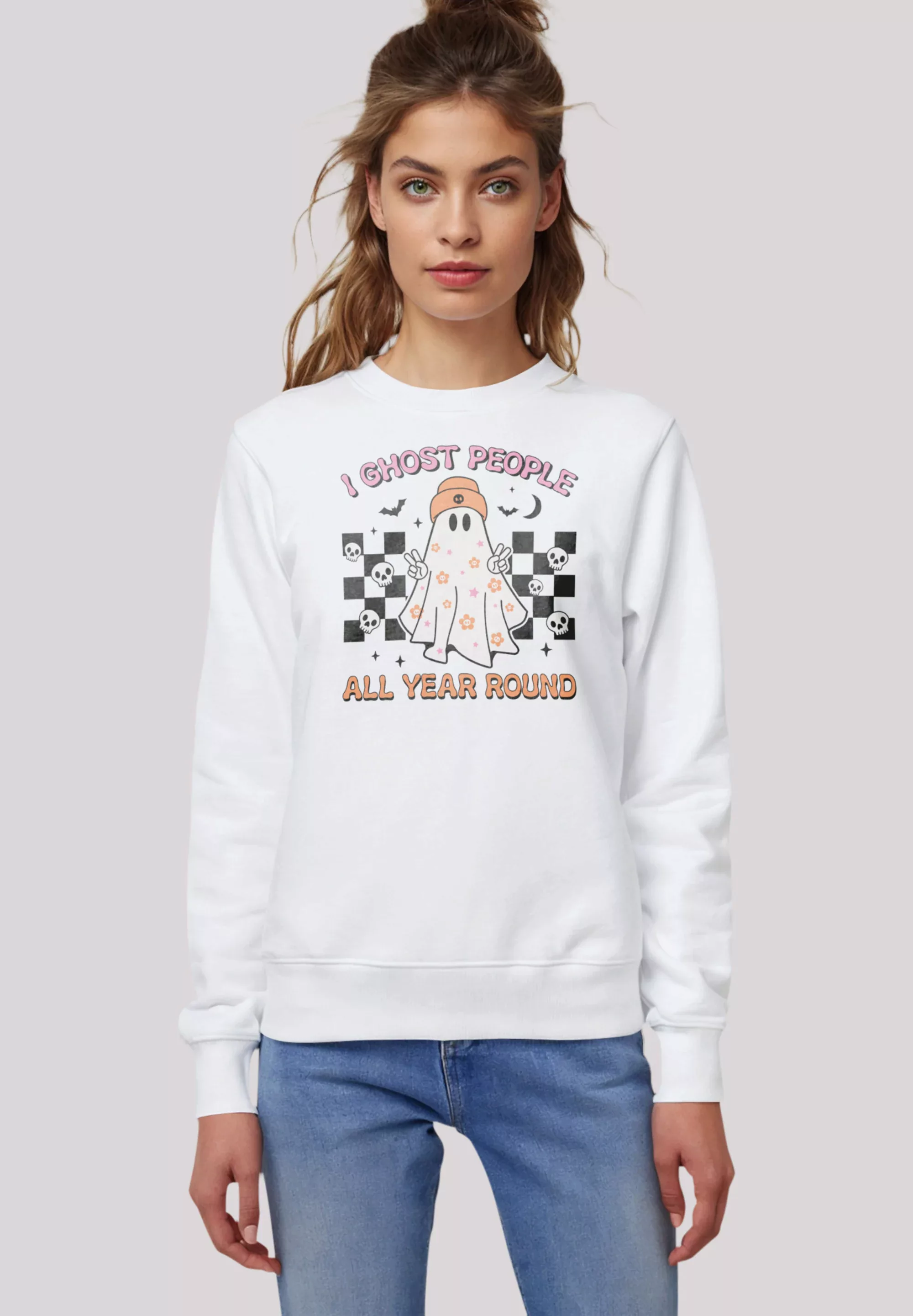 F4NT4STIC Sweatshirt "Retro Halloween I Ghost People All Year Round", Premi günstig online kaufen