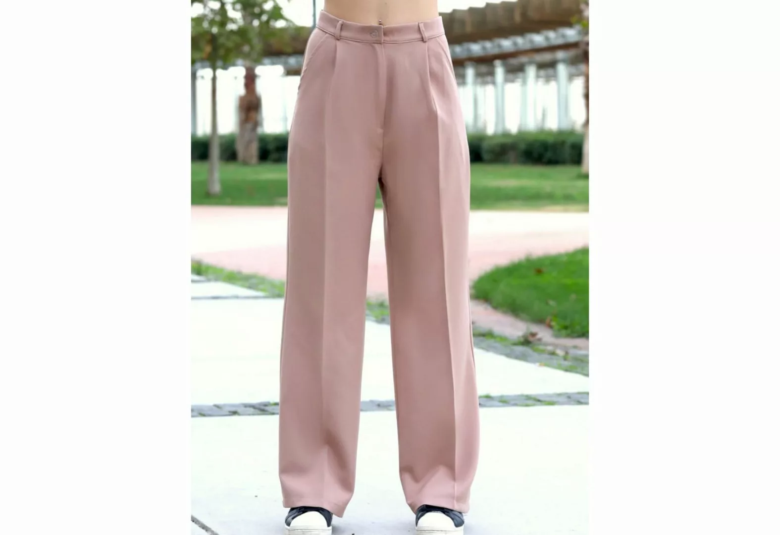 fashionshowcase Palazzohose Damen mit hohem Bund - Elegante Marlene-Hose mi günstig online kaufen