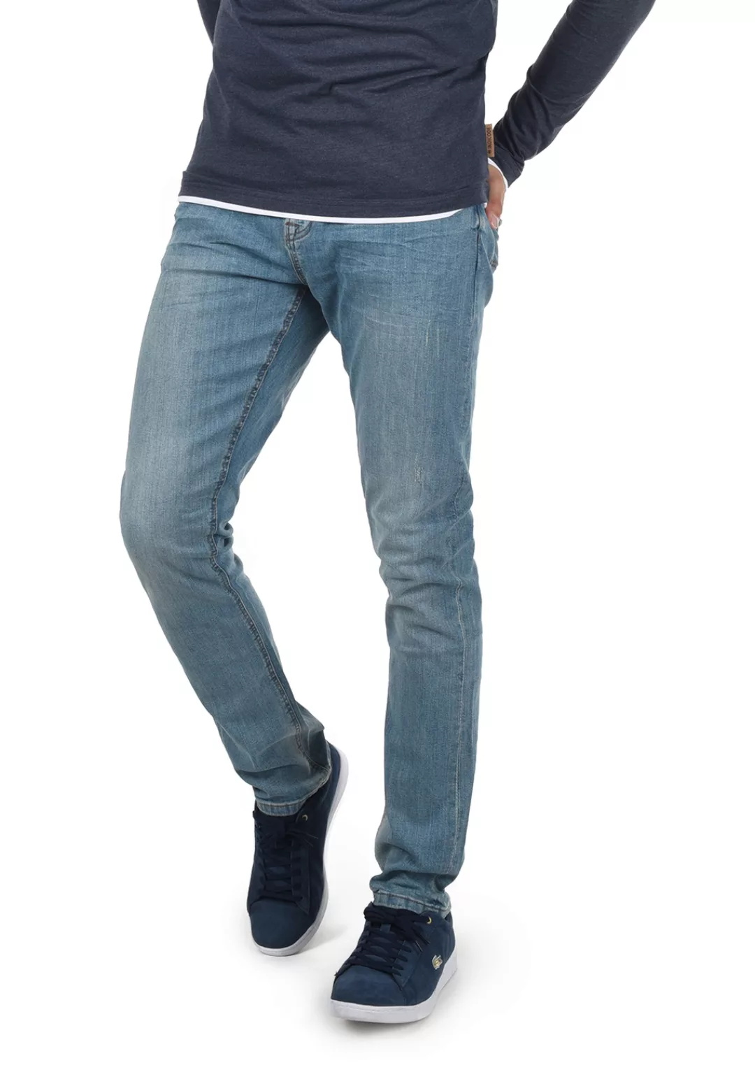 Indicode 5-Pocket-Jeans IDAldersgate Denim Hose mit dekorativen Knitterfalt günstig online kaufen