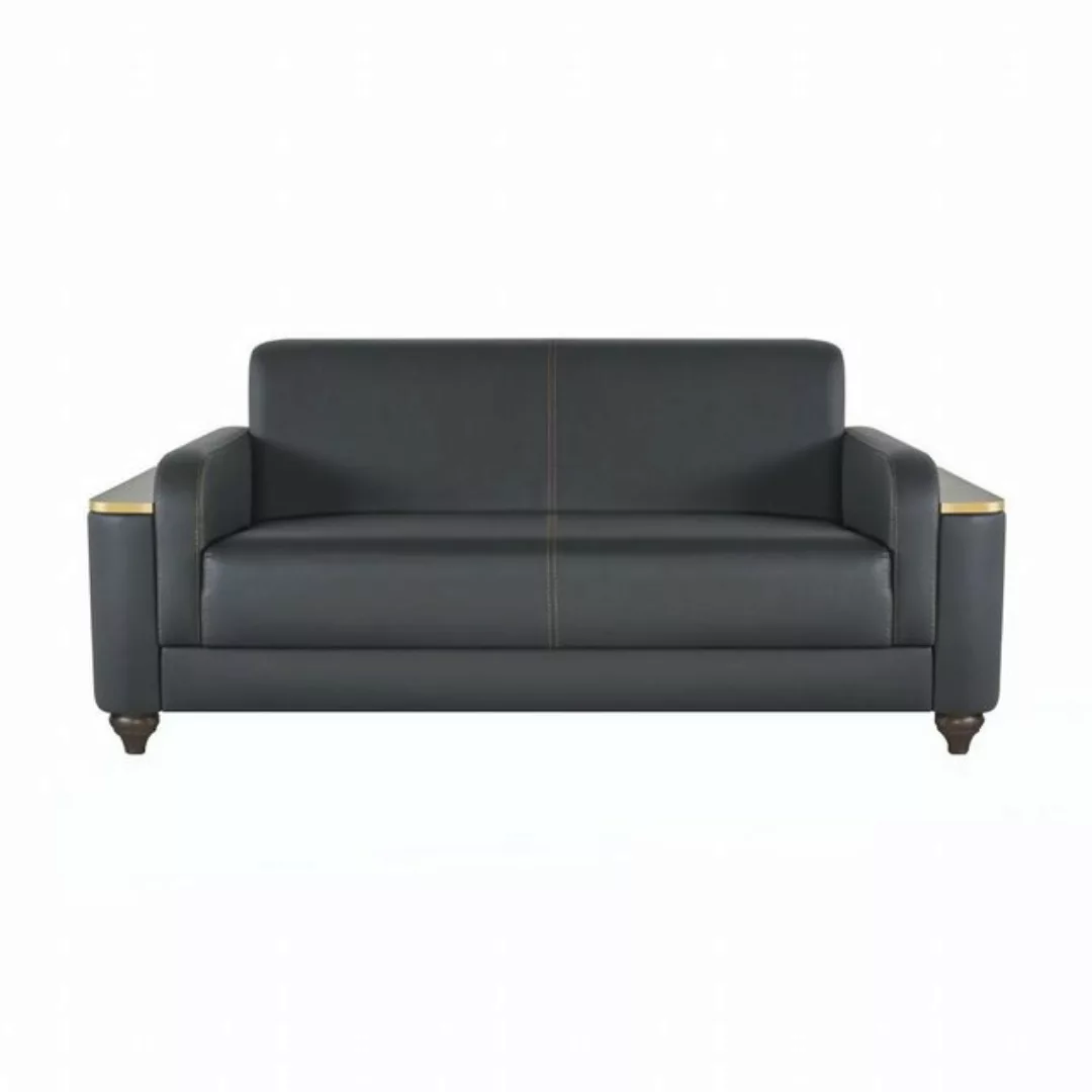 JVmoebel 2-Sitzer Sofa 2-Sitzer Arbeitszimmer Modern Design Schwarz Einfarb günstig online kaufen