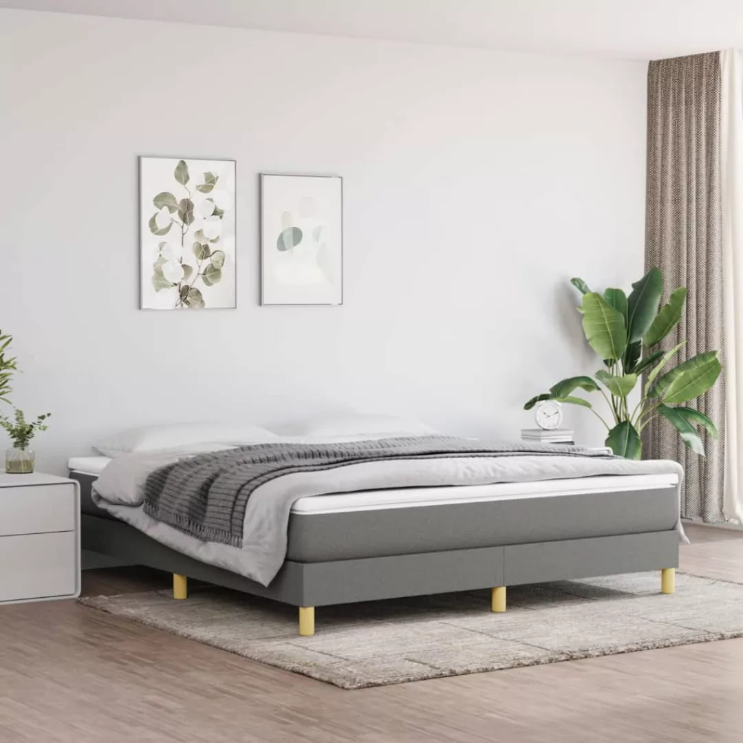 Vidaxl Boxspringbett Dunkelgrau 180x200 Cm Stoff günstig online kaufen