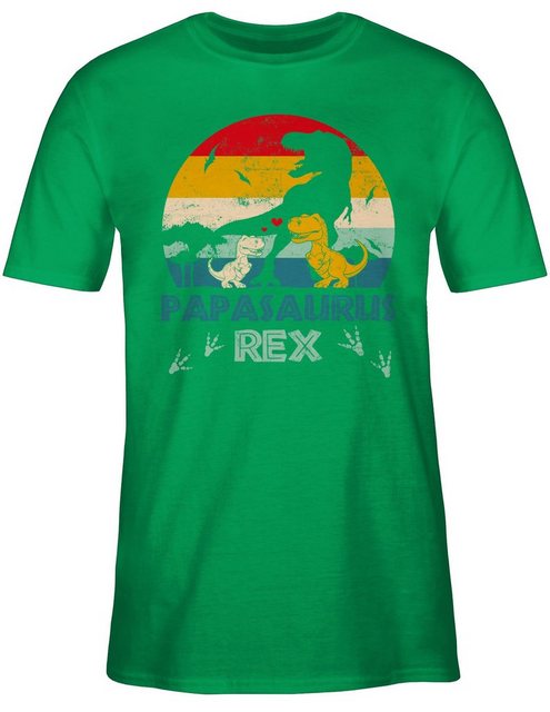 Shirtracer T-Shirt Papasaurus Rex - Papa Saurus Dino Geschenk Papi Bester V günstig online kaufen