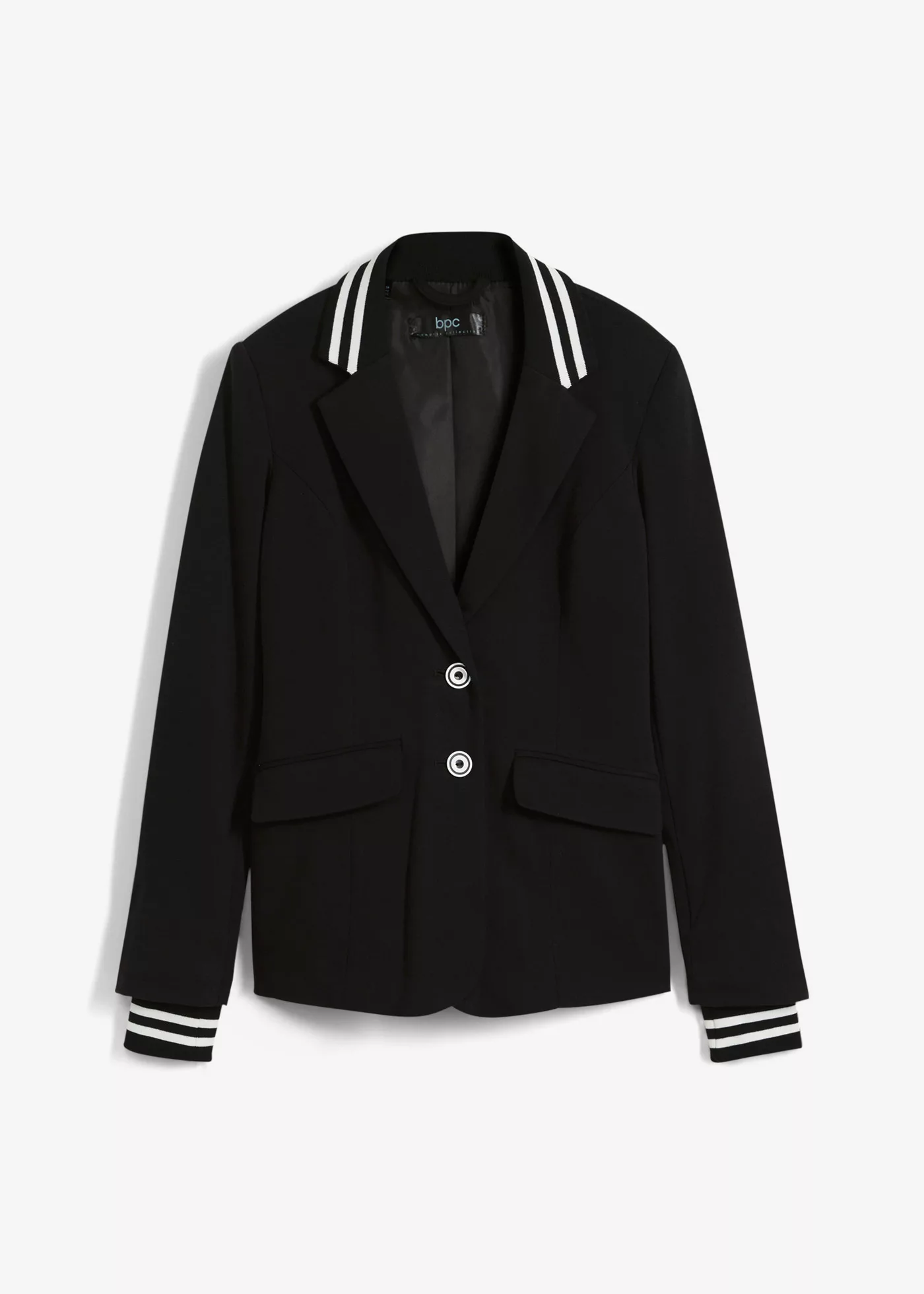 Baumwoll-Blazer mit gestreiften Details günstig online kaufen