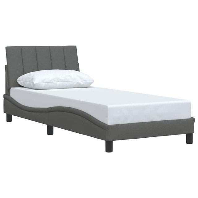 vidaXL Bett Bettgestell ohne Matratze Dunkelgrau 80x200 cm Stoff günstig online kaufen