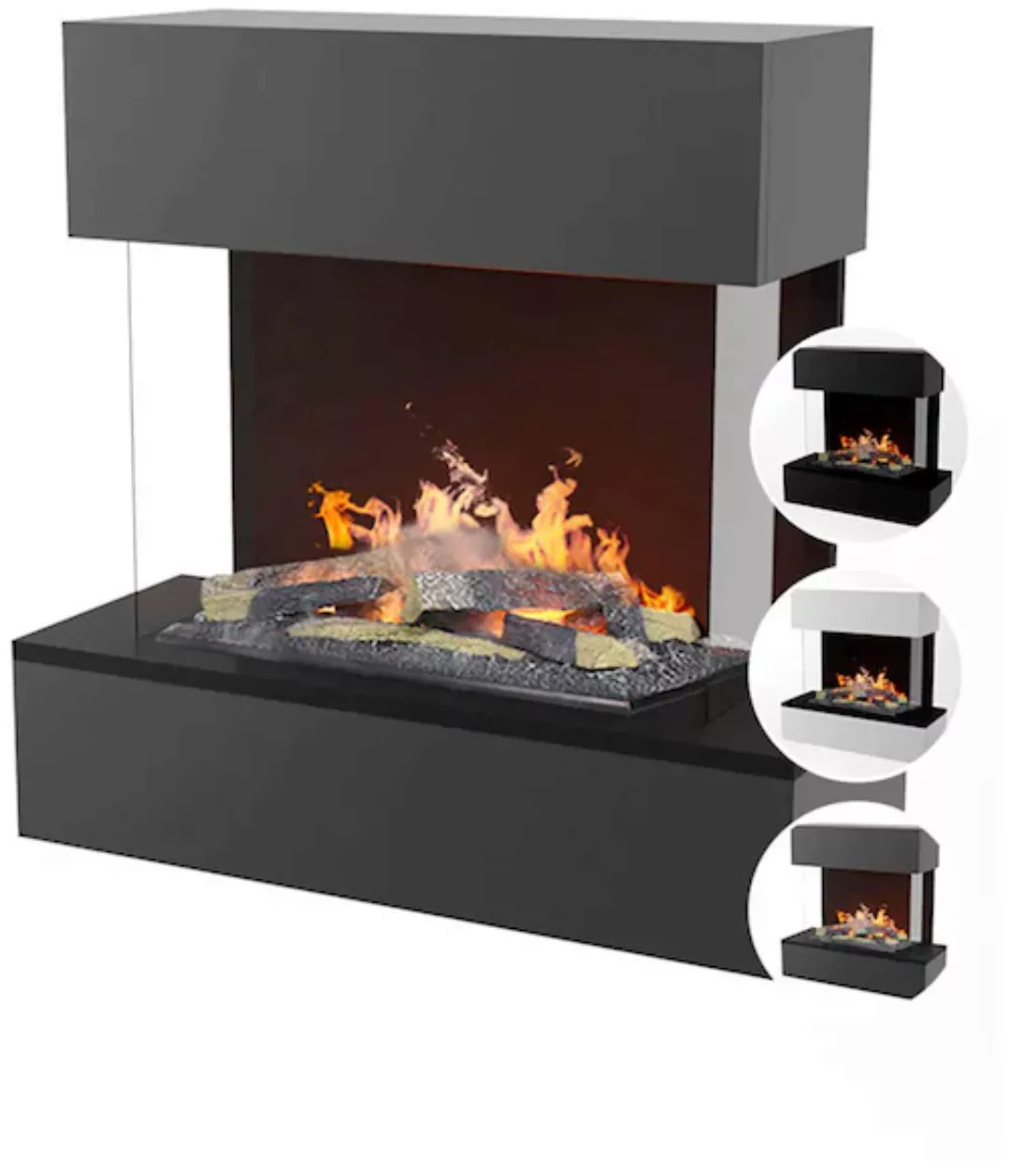 GLOW FIRE Elektrokamin »»Hölderlin Sims««, Wasserdampfkamin mit 3D Feuer mi günstig online kaufen