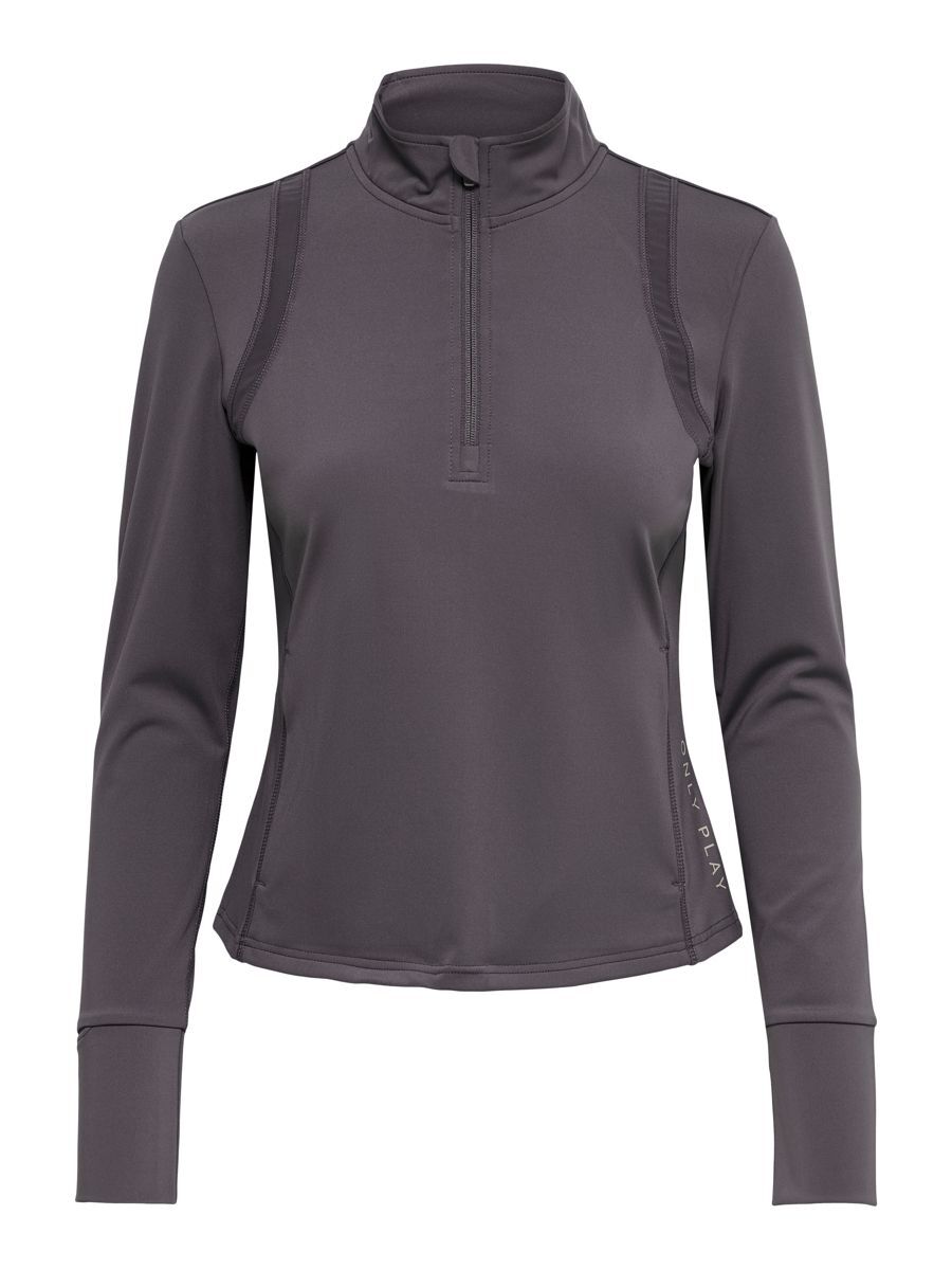ONLY Half Zip Trainingsshirt Damen Braun günstig online kaufen