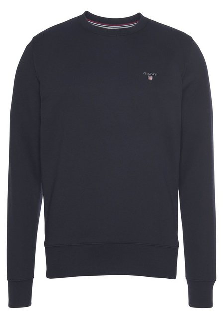 Gant Sweatshirt ORIGINAL C-NECK SWEAT mit Rippbündchen an Saum und Ärmel günstig online kaufen