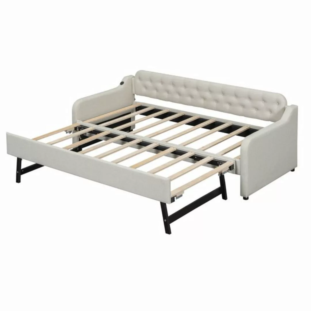 MODFU Schlafsofa Tagesbett, mit ausziehbares Rollbett, USB-Anschluss, 90*20 günstig online kaufen