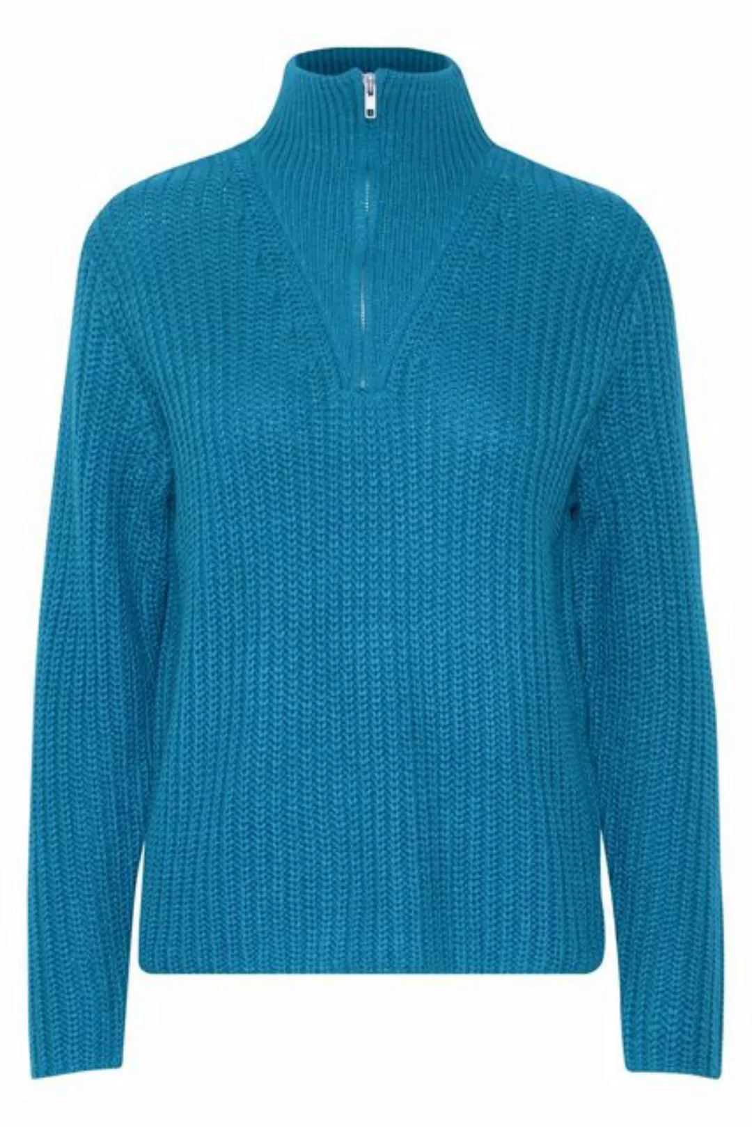 b.young Strickpullover Grobstrick Pullover Troyer Sweater mit Reißverschlus günstig online kaufen