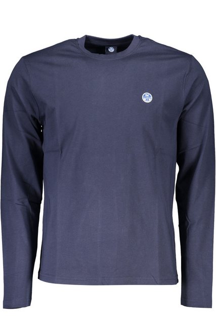 North Sails T-Shirt Herren Langarmshirt Blau - Rundhals, Applikation günstig online kaufen