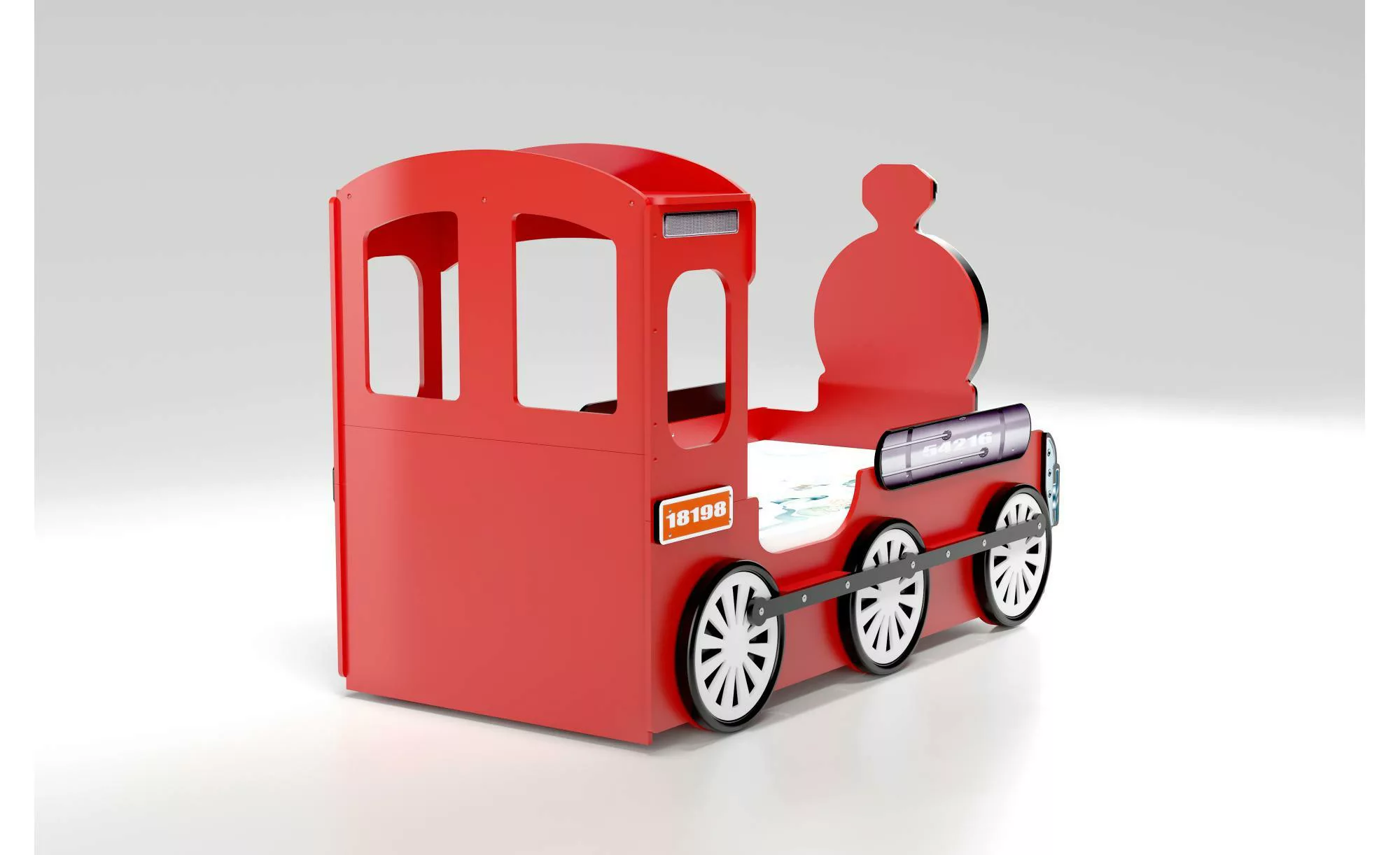 Autobett Lokomotive ¦ rot ¦ Maße (cm): B: 120 H: 137,5 Kindermöbel > Kinder günstig online kaufen