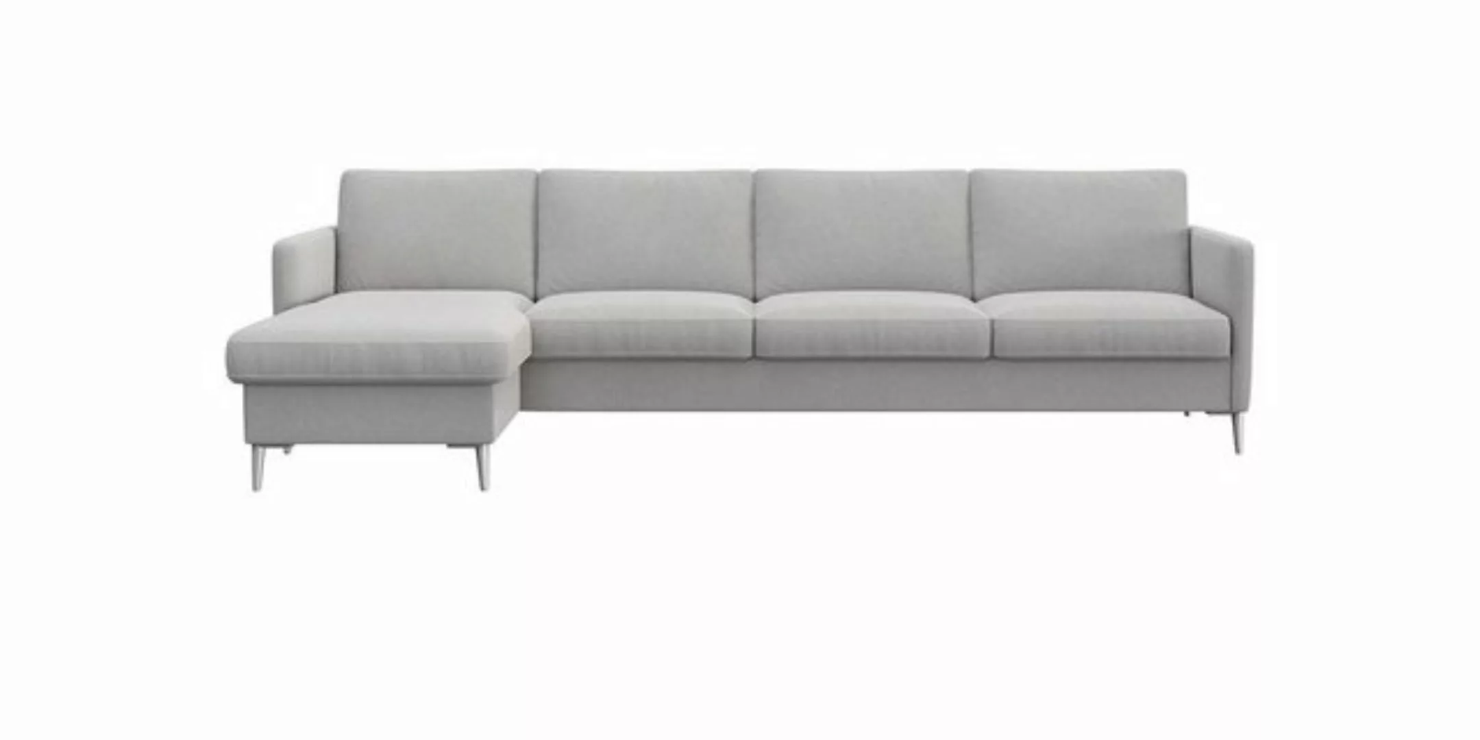 FLEXLUX Ecksofa Fiore, L-Form, schmale Armlehnen, Kaltschaum, Füße Alu günstig online kaufen