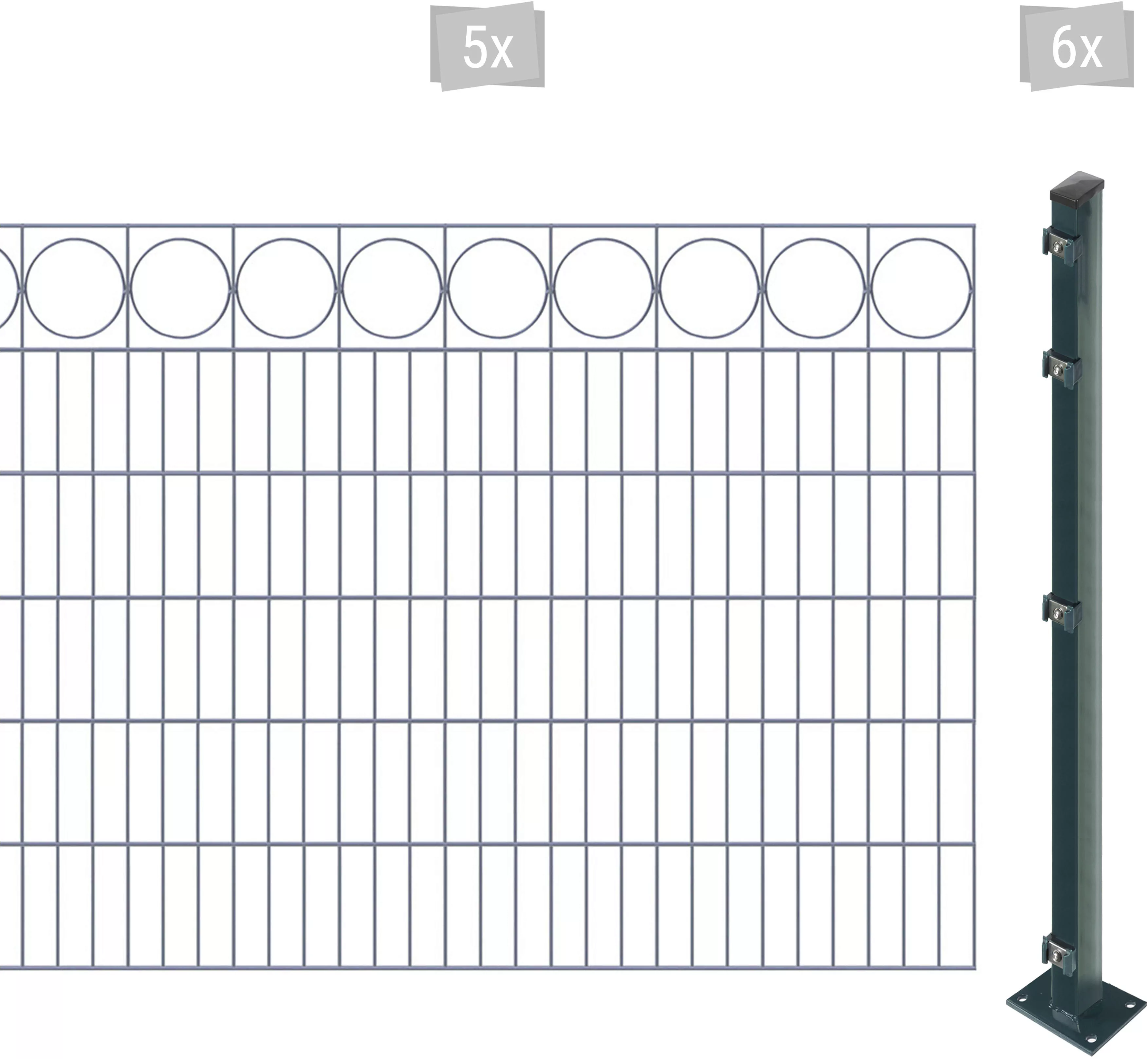 Arvotec Doppelstabmattenzaun "EASY 120 zum Aufschrauben "Ring" mit Zierleis günstig online kaufen