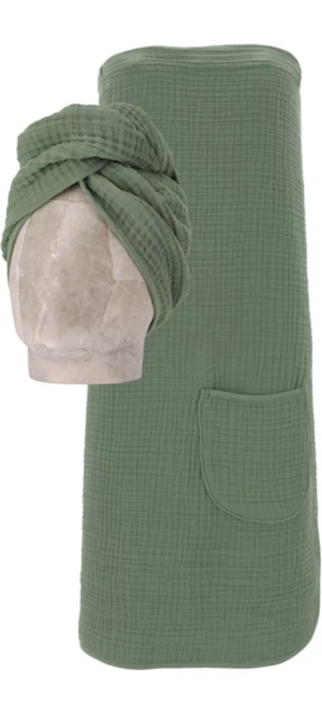 Vossen Kilt »Wellness Set«, (2 St., Turban), Spa Dress + Turban in einem Se günstig online kaufen