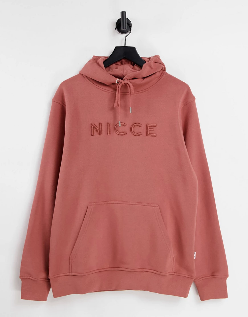 Nicce – Mercury – Kapuzenpullover mit besticktem Logo in Rosa günstig online kaufen