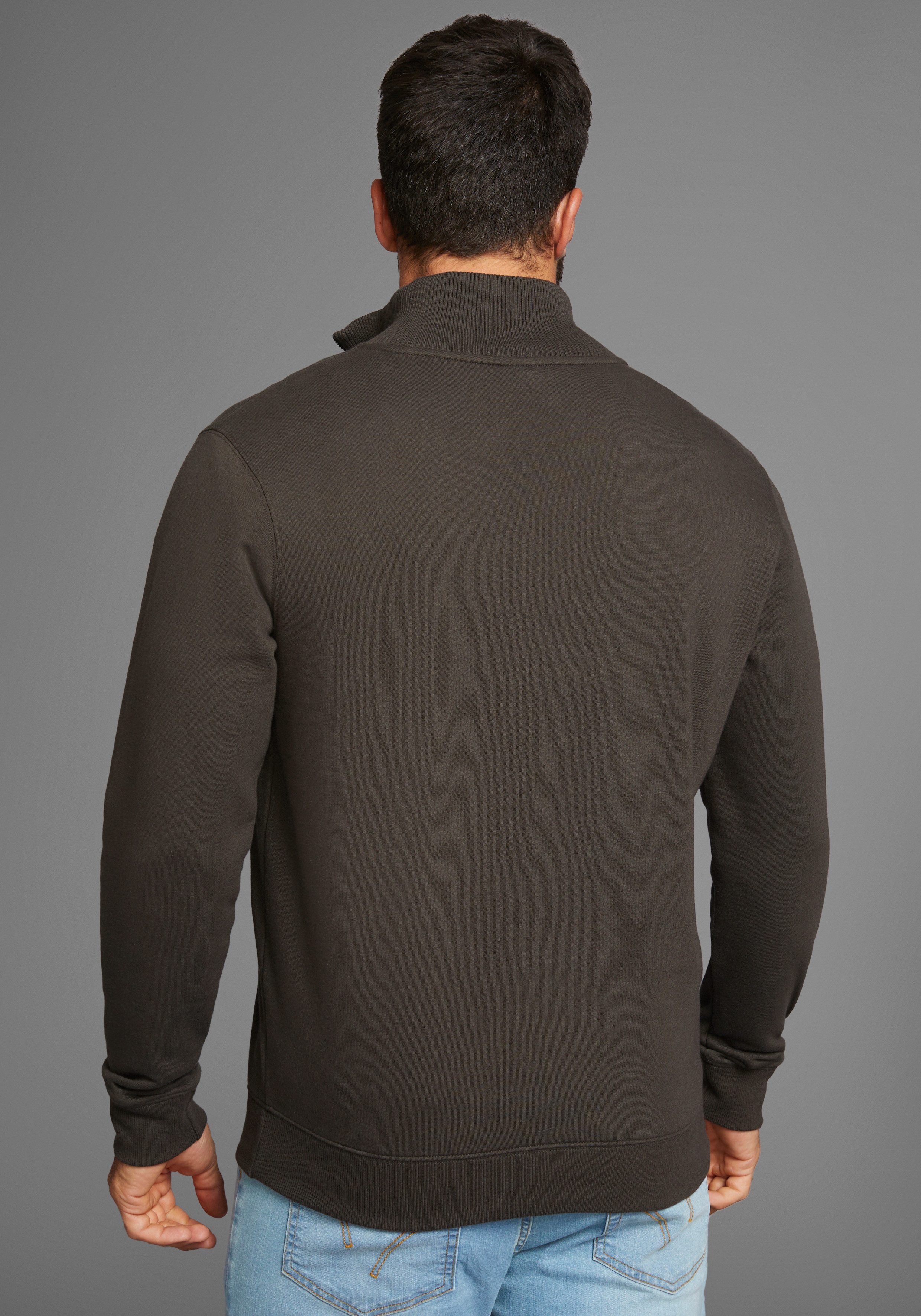 H.I.S Sweatshirt, unifarben, aus dehnbarer Sweatware, mit Logostickerei günstig online kaufen