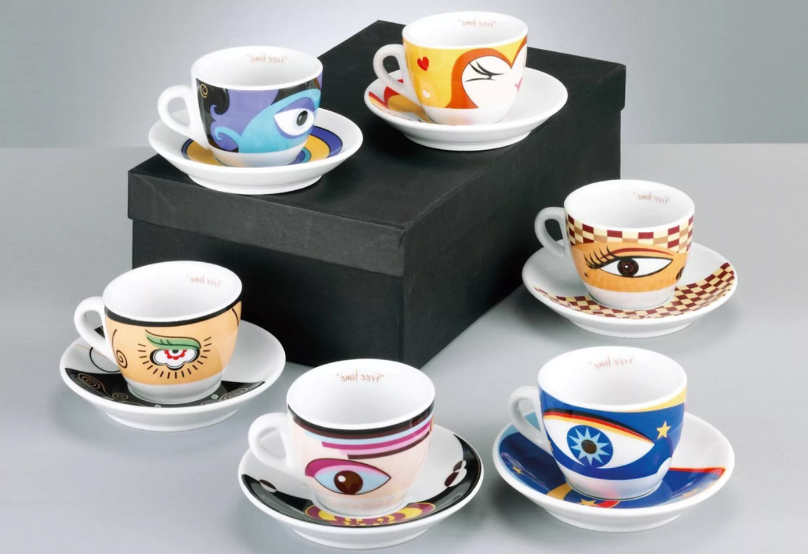 Zeller Present Espressotasse »Magic Eyes«, (Set, 12 tlg.), 6 Tassen, 6 Unte günstig online kaufen