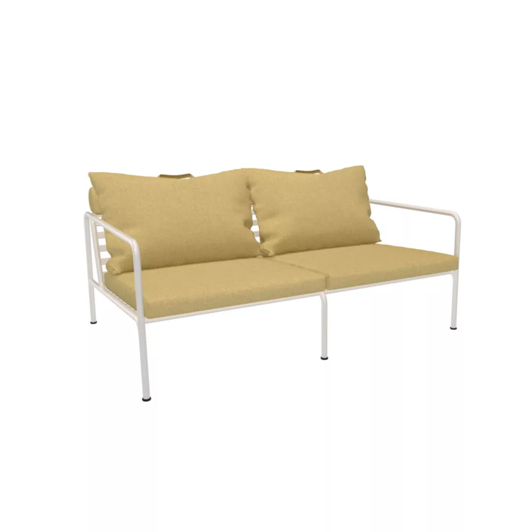 Outdoor 2-Sitzer Sofa AVON weiß Senf günstig online kaufen