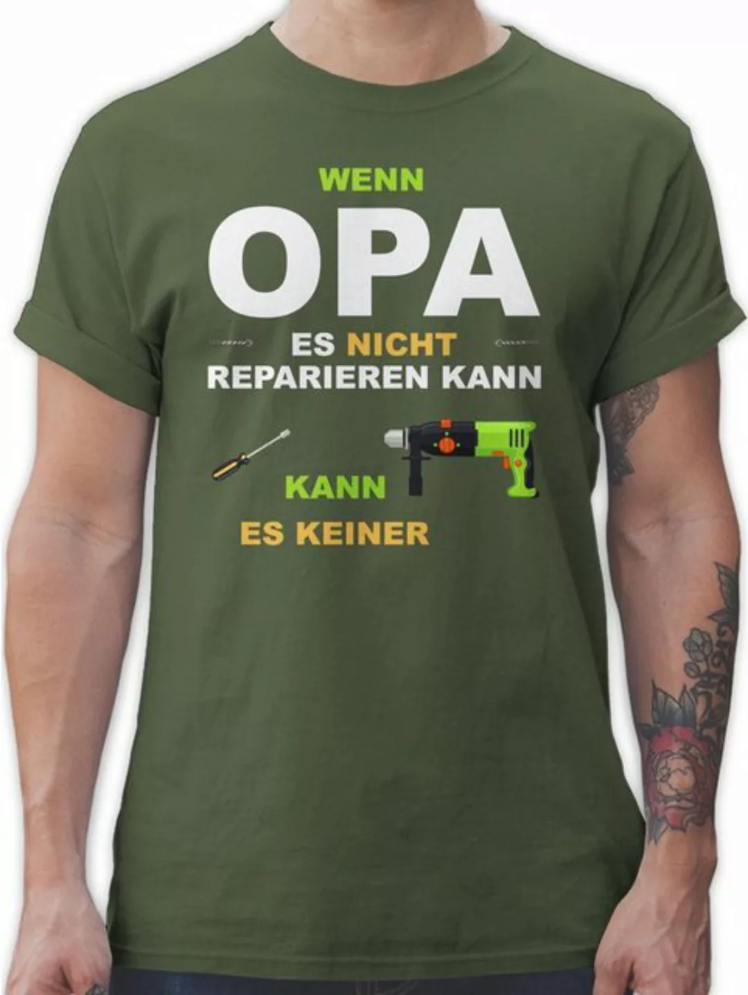 Shirtracer T-Shirt Wenn Opa es nicht reparieren kann kann es keiner Opa Ges günstig online kaufen