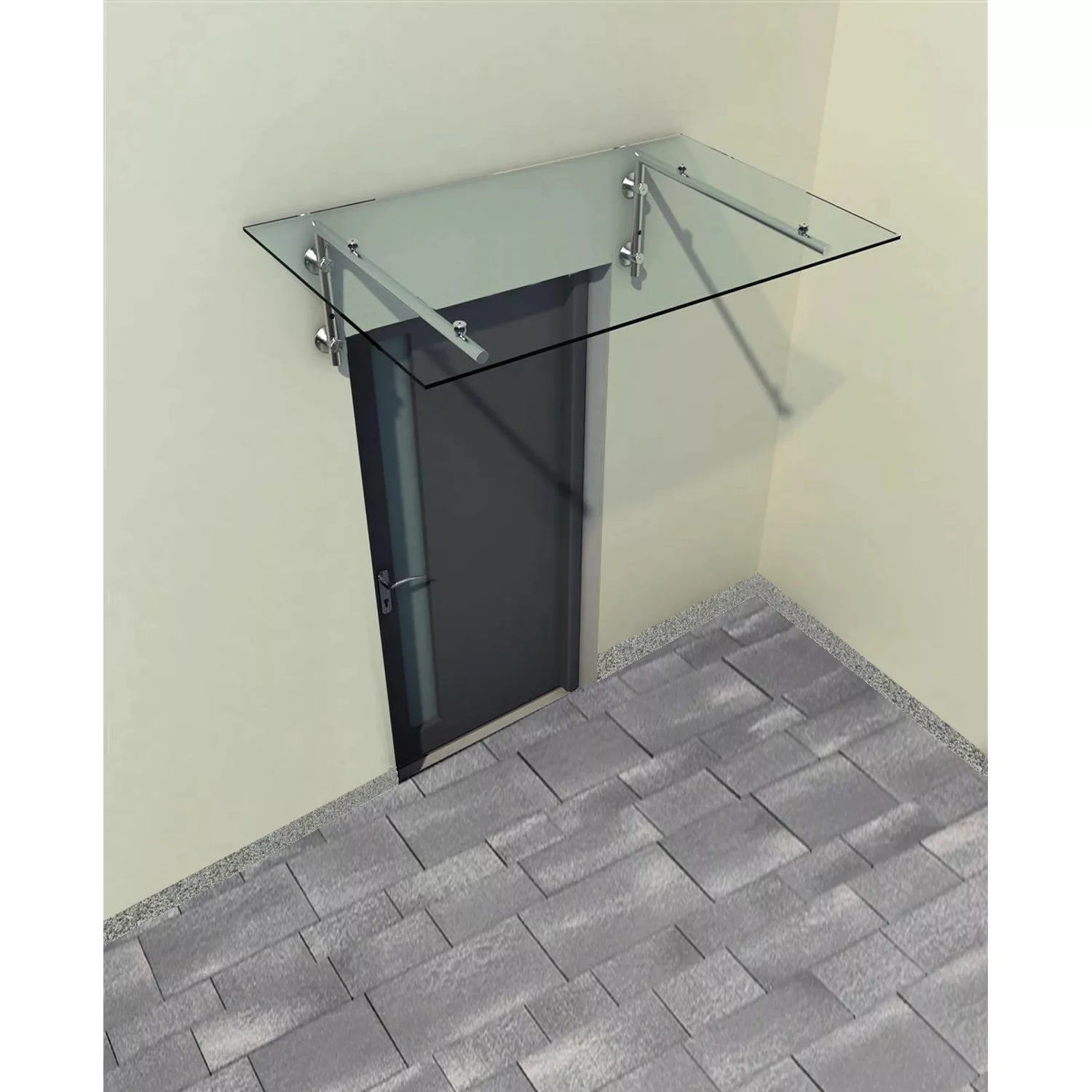 Glaszentrum Hagen - Typ/L 180x90cm Glasvordach Vordach VSG - Klarglas günstig online kaufen