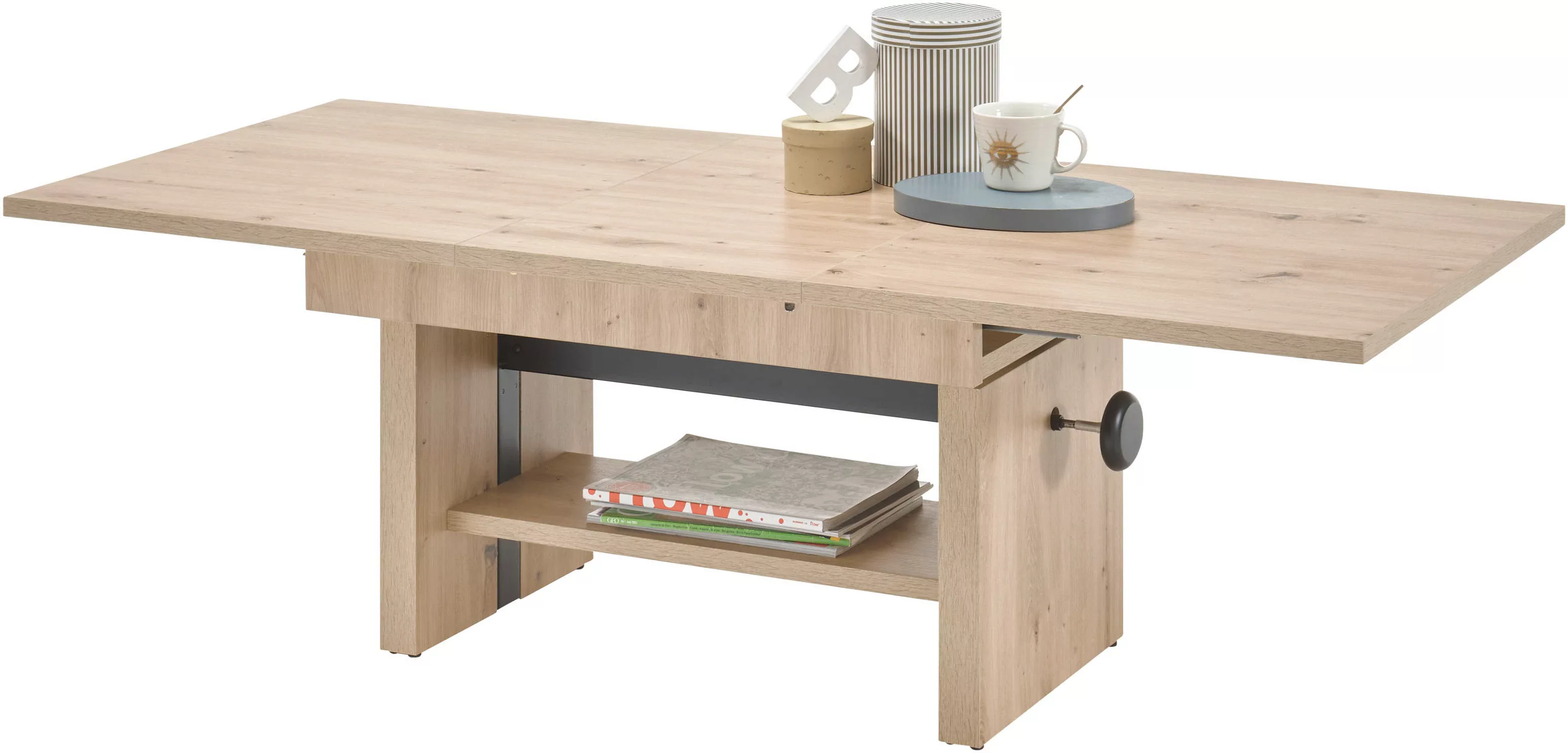 Stolkom Couchtisch "Event höhenverstellbar, ausziehbar, BxHxT 110-150x48-63 günstig online kaufen