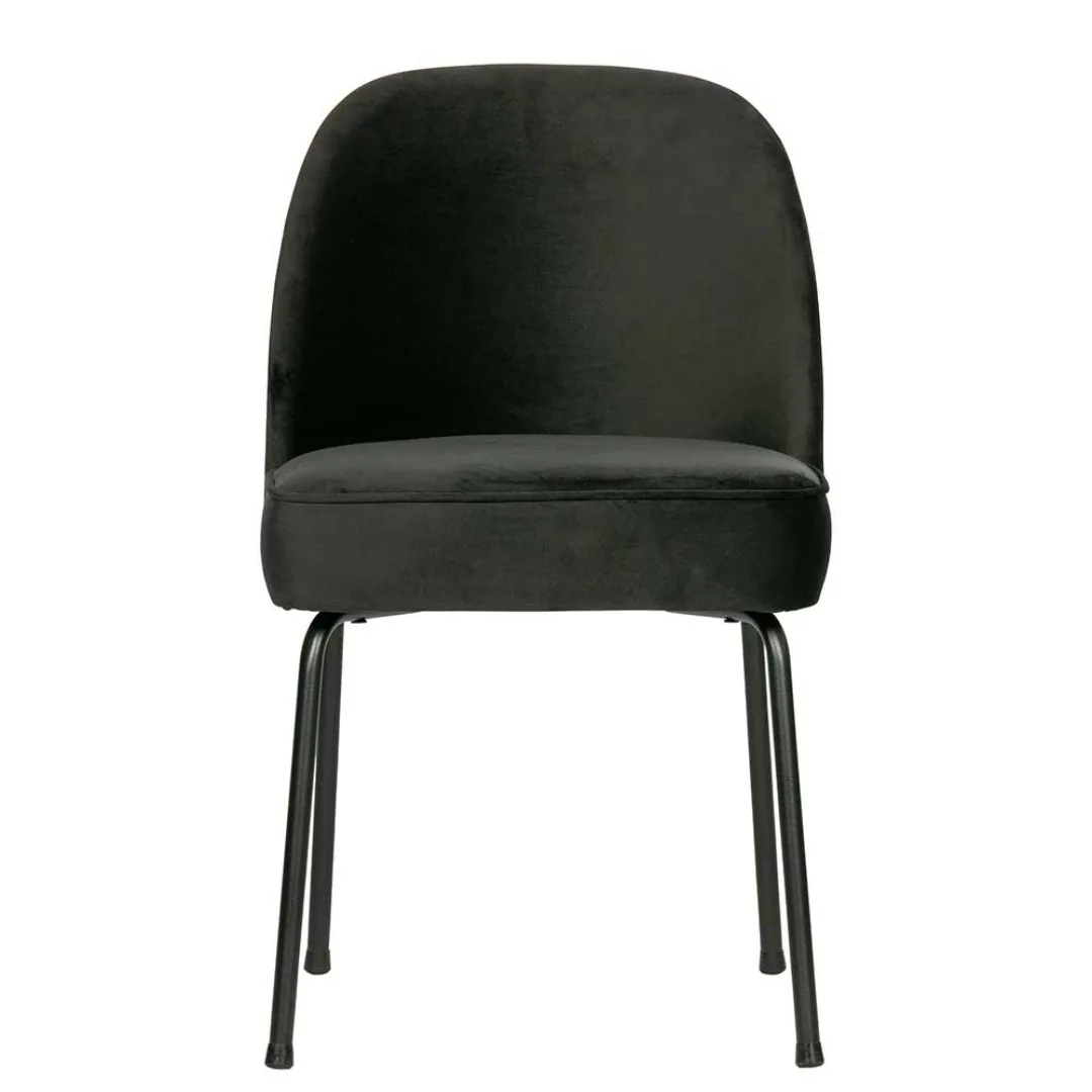Esstisch Stühle in Schwarz Samt 50 cm Sitzhöhe (2er Set) günstig online kaufen