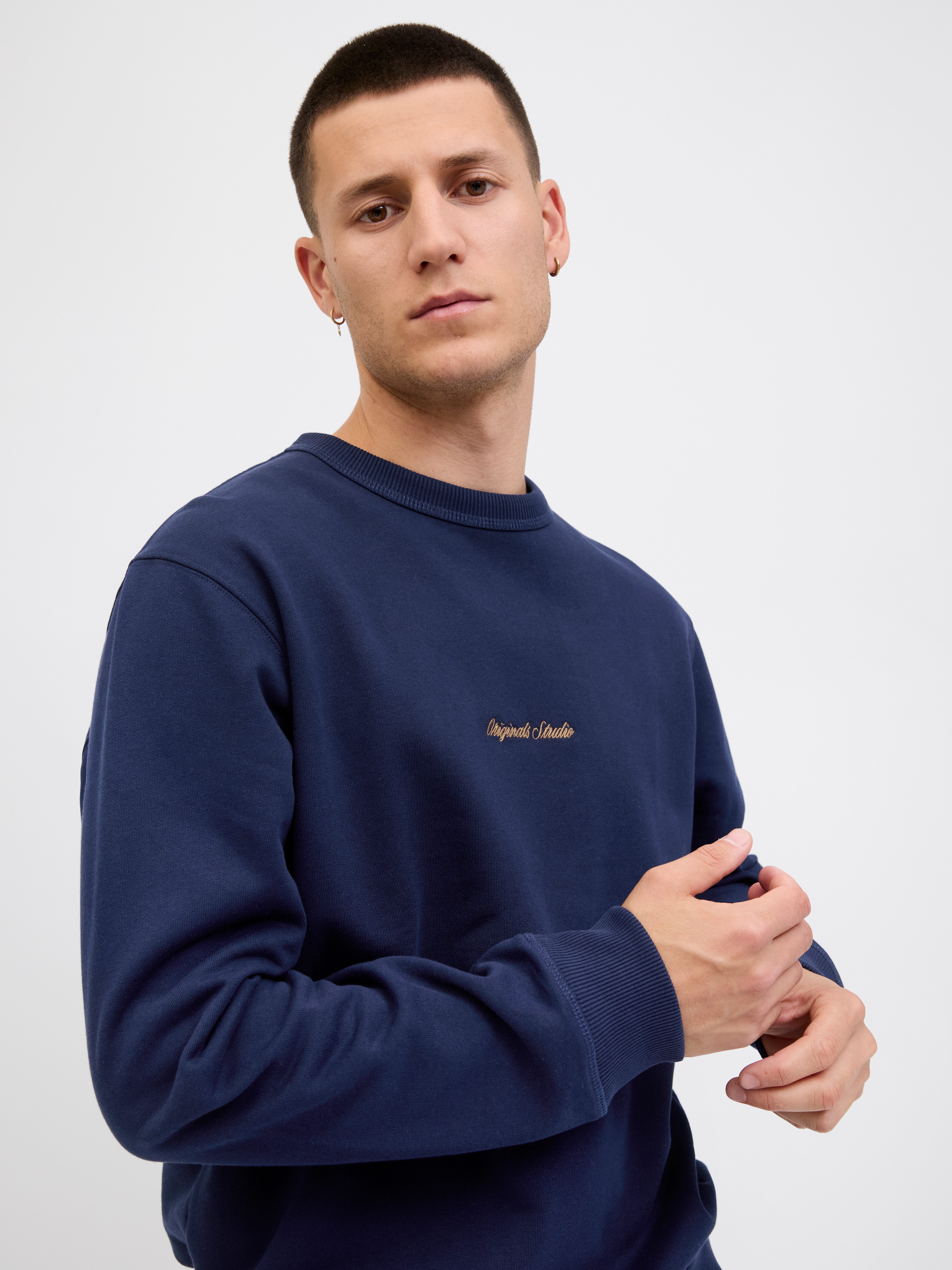 Jack & Jones Herren Sweatshirt JORNORREBRO EMB SWEAT CREW - Relaxed Fit günstig online kaufen